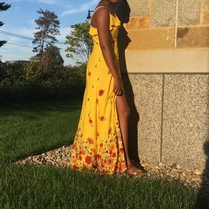 Yellow Floral Dress